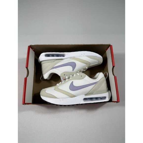 New Women’s Size 9.5 - Nike Air Max Dawn Light Bone Purple Dawn DC4068 100 - Picture 1 of 10